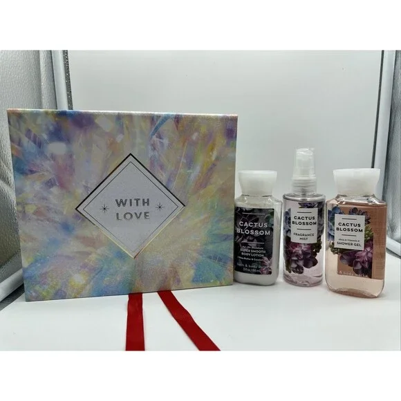 Bath & Body Works CACTUS BLOSSOM Travel Love Gift Box Set Mist Gel Lotion New - Picture 1 of 7